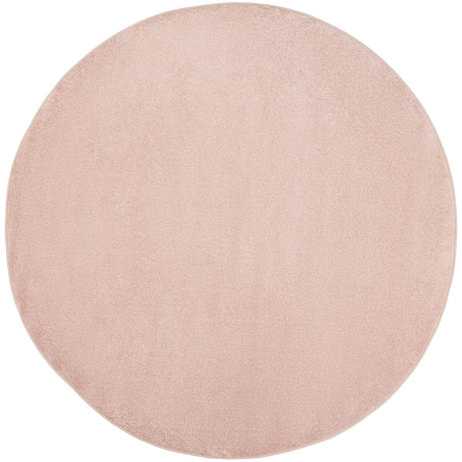 Nourison Essentials Indoor/Outdoor Pink 6 x Round Area Rug, Easy Cleaning, Non Shedding, Bed Room, Living Room, Dining Room, Ba