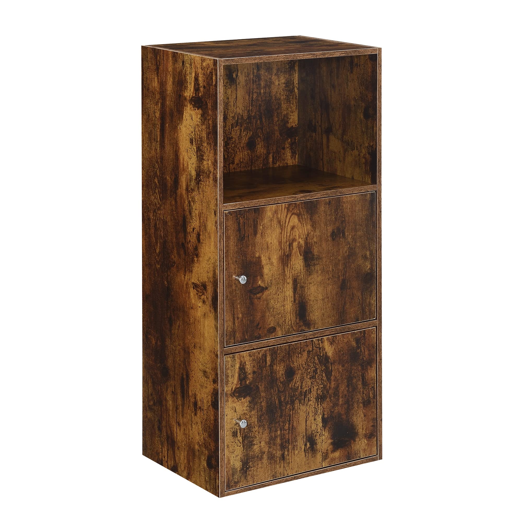 Convenience Concepts Xtra Storage 2 Door Cabinet with Shelf, Barnwood
