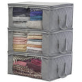 Sorbus Foldable Storage Bag Organizers, Large Clear Window & Carry Handles, Great for Clothes, Blankets, Closets, Bedrooms, and 