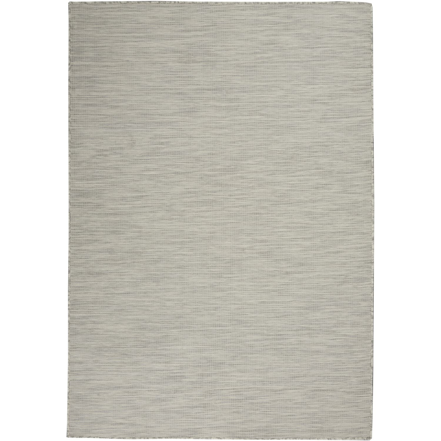 Nourison Positano Indoor-Outdoor Light Grey 4 x 6 Area Rug, Easy Cleaning, Non Shedding, Bed Room, Living Room, Dining Room, B