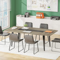 Tribesigns 6FT Conference Table, 70.86L x 35.43W x 29.52H Inches Boat Shaped Meeting Table, Industrial Grey Seminar Table for Of
