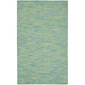 Nourison Positano Indoor/Outdoor Blue/Green 3 x 5 Area Rug, Easy Cleaning, Non Shedding, Bed Room, Living Room, Dining Room, B