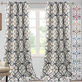 H.VERSAILTEX Blackout Curtains Printed Design 96 Inch Length 2 Panels Set Thermal Insulated Curtains for Bedroom Living Room Geo