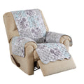 Reversible Floral Patchwork Furniture Protector Scalloped Edge Stain Resistant Printed Furniture Protector Maribel Collection (R