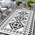 Waterproof Outdoor Rug 5x8ft, Reversible Plastic Straw Mat Rugs for Patio RV Deck Porch Backyard Balcony Camping Picnic Beach In