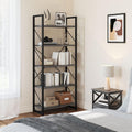 YITAHOME 5 Tiers Bookshelf, Industrial Artsy Grey Bookcase Bookshelves, Book Rack, Storage Rack Shelves Books Holder Organizer f