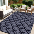 OLANLY Reversible Outdoor Rug 9x12 ft Clearance, Waterproof Outdoor Plastic Straw Rug with Interlacing Pattern, RV Mat for Patio