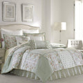 Laura Ashley - Queen Comforter Set, Reversible Cotton Bedding with Matching Shams & Bedskirt, Stylish Home Decor for All Seasons