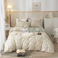 Boho Floral Duvet Cover King Soft Cotton Aesthetic Bedding Sets Chic Garden Floral Comforter Cover 1 Duvet Cover with 2 Pillowca