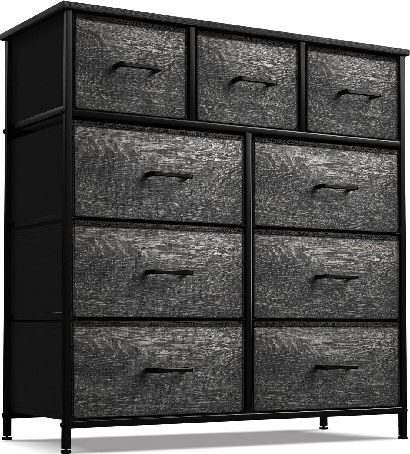 Sorbus Dresser with 9 Faux Wood Drawers - Storage Unit Organizer Chest for Clothes - Bedroom, Hallway, Living Room, Closet, & Do