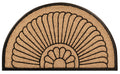 Notrax All Weather Rubber-Backed Natural Coco Coir Half Circle Door Mat - 24 x 39 Fade Resistant Large Front Door Mat Outside En