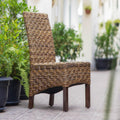 International Caravan Furniture Piece Manila Abaca/Rattan Wicker Dining Chair (Set of 2)
