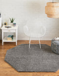 Unique Loom Solo Collection Area Rug - Calabasas (5 3 Octagon, Gray)