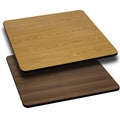 Flash Furniture Glenbrook 36 Square Table Top with Natural or Walnut Reversible Laminate Top
