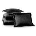 Cathay Home King Comforter Set: Ultra Soft and Plush Reversible Micromink and Sherpa 3-Piece Bedding Set, Black, King (102 x 90)