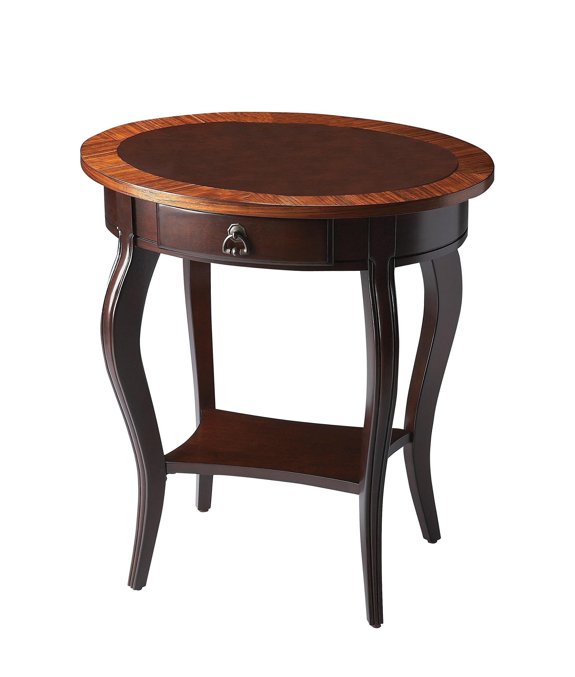 Butler Jeanette Olive ASH BURL Oval Accent Table