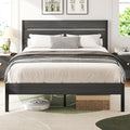 Lifezone Queen Bed Frame with Headboard and Footboard, Metal Queen Bed Frame with Under-Bed Storage, All-Metal Support System, N