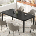 GarveeHome 70.8in Industrial Dining Table for 6, Wooden Long Dinner Table with Mortise Tenon Design, Kitchen Table with Sturdy M