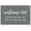 Welcome Mats Outdoor Front Door Mat Indoor Entrance with Non Slip Rubber Back Funny Welcome-ish Durable Doormats Entryway Decor 