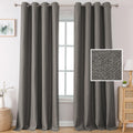 H.VERSAILTEX Linen Blackout Curtains Primitive Textured Linen Blackout Curtains for Bedroom Energy Saving Window Treatment Curta