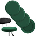 Tatuo Round Bar Stool Seat Covers Washable Stool Cushion Slipcover Elastic Bar Chair Covers for 14-17 Inch Chair (Green,4 Pieces