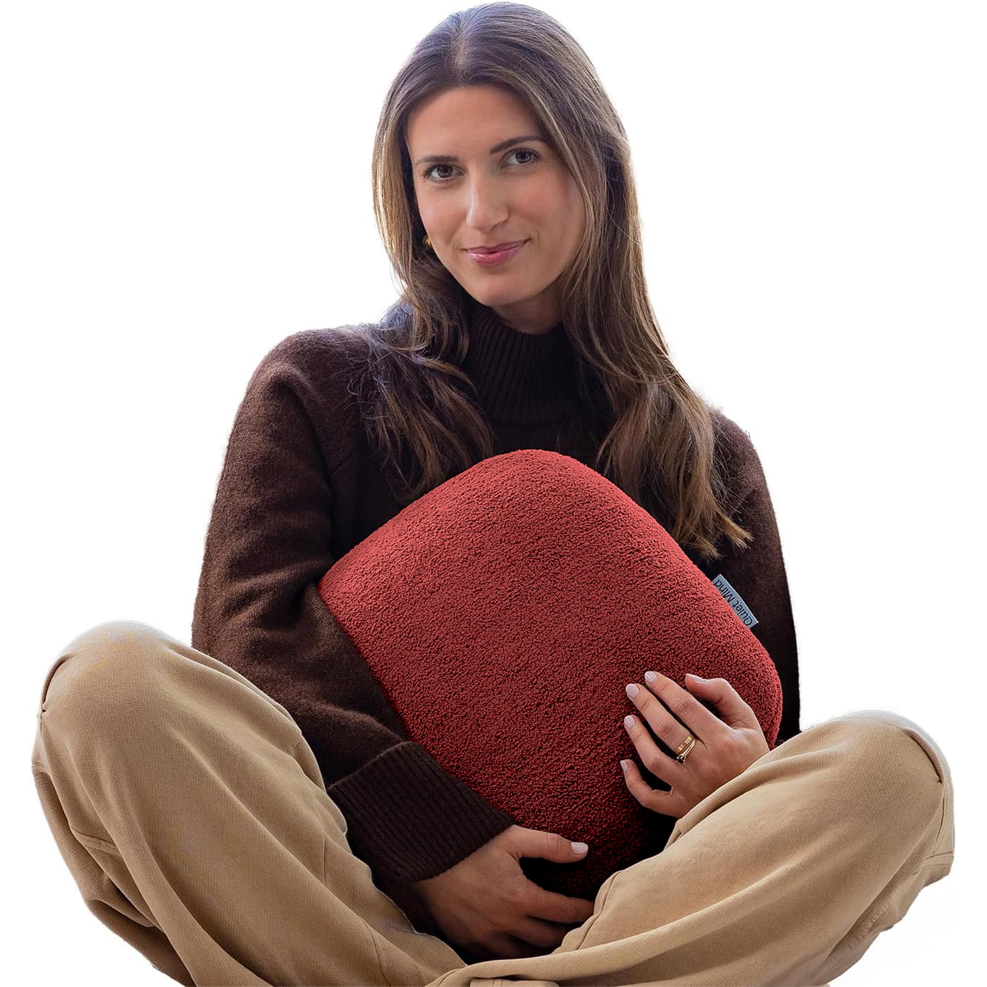 Quiet Mind The Original Weighted Pillow for Adults - (Large, Chili Oil, 12 lbs) - Weighted Body Pillow - Versatile Cooling Body 