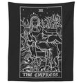 The Empress Tarot Card Tapestry (Black & White) - Female Vampire - Gothic Halloween Home Decor Wall Hanging (60 x 50)