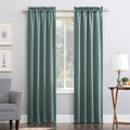 Sun Zero Easton Energy Saving Blackout Rod Pocket Curtain Panel, 40 x 84, Mineral