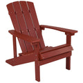 Flash Furniture Charlestown Commercial Grade Indoor/Outdoor Adirondack Chair, Weather Resistant Durable Poly Resin Deck and Pati
