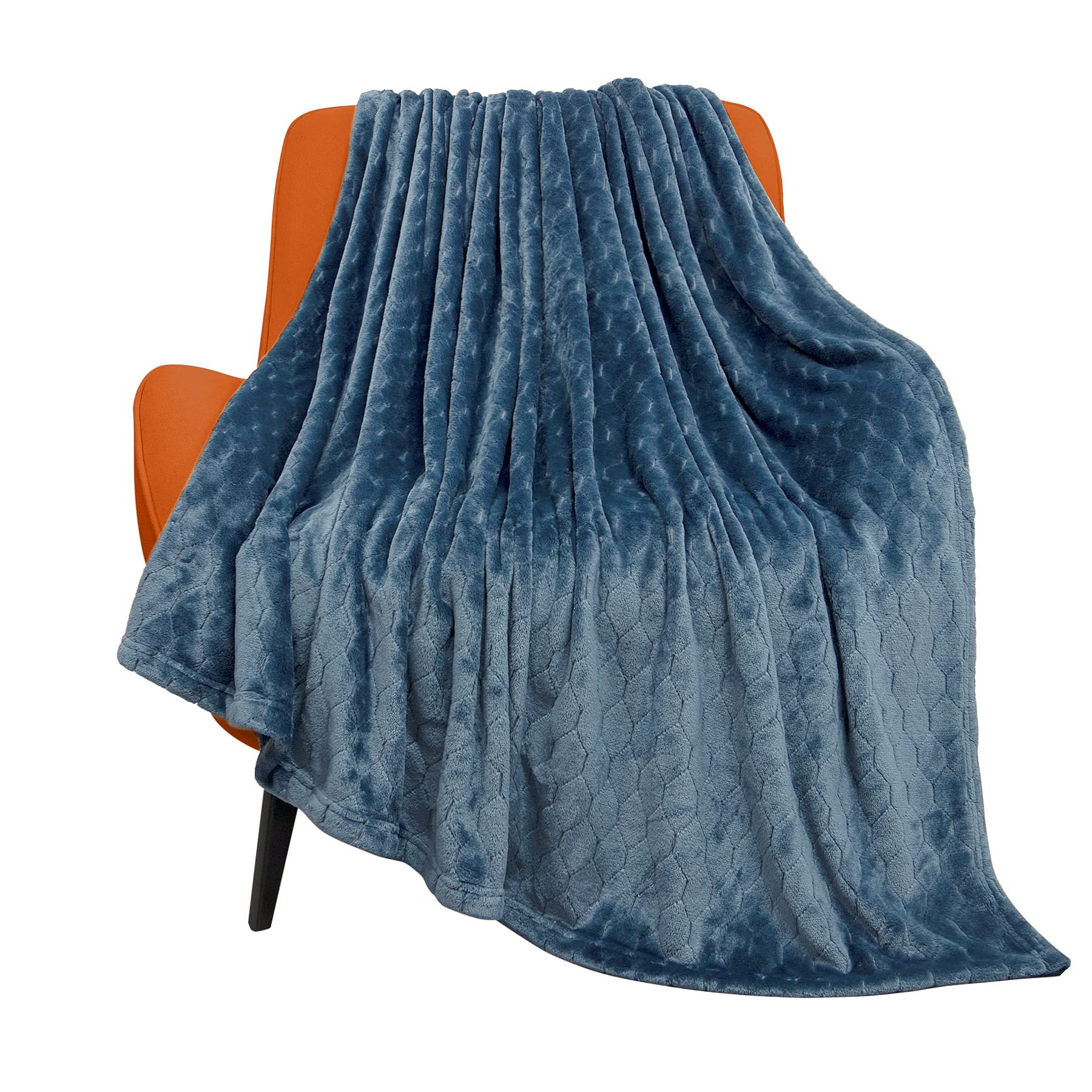 TOONOW Fleece Blanket Super Soft Plush Throw Blanket Twin Size 60 x 80, Cozy Fuzzy Bed Blankets Geometric Pattern Comfy Microfib