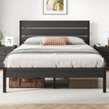 Fluest Queen Bed Frame with Headboard and Footboard, Metal Platform Bed Frame with Under Bed Storage, All-Metal Support System, 