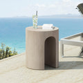 Christopher Knight Home Outdoor Round Side Table, U-Shaped Patio Garden Stool Coffee End Table,Decorative Accent Table for Patio
