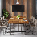 Tribesigns 6FT Conference Table, Rustic Rectangle 70.8 W x 35.4 D Meeting Table, Modern Seminar Table Boardroom Desk for Office 