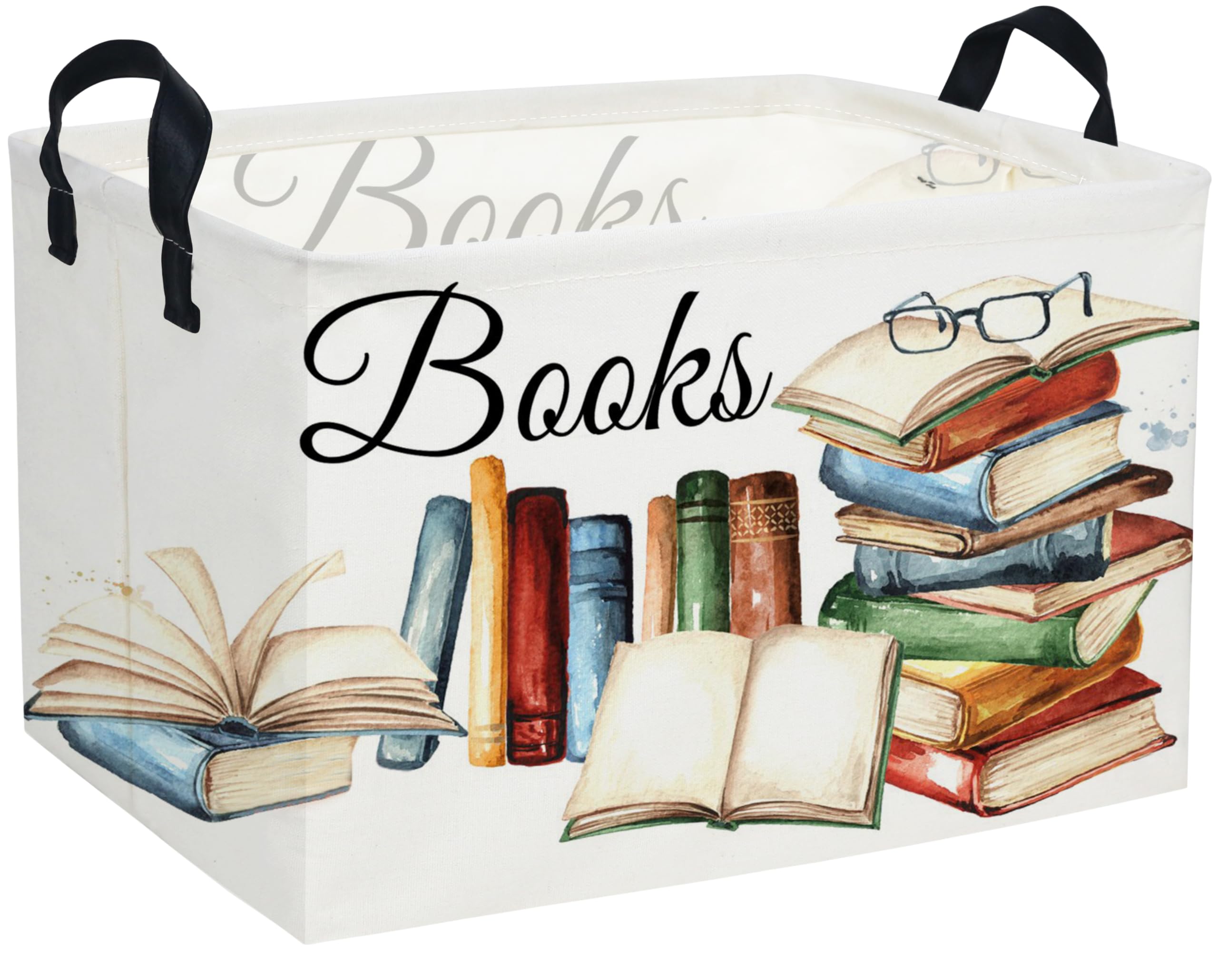 Sanjiaofeng Rectangular Kids Basket Book Storage Bins,Boys and Girls Storage Basket with Handles.Clothers,Toys,Books,Kid s Gift