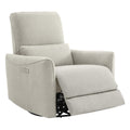 CHITA Power Recliner Chair Swivel Glider, FSC Certified Fabric Living Room Nursery Reclining Sofa Chair with Lumbar Support, Dov