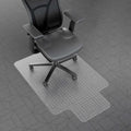 Naturei Chair Mat for Carpeted Floors - 48 x 30 Office Floor Mat for Rolling Chairs, Clear Plastic Desk Chair Mat, Easy Glide, U