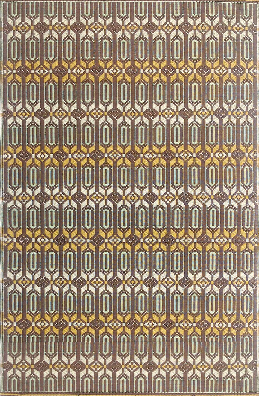 Mad Mats Geometric Outdoor Rug, Reversible Plastic Mat (5 x 8, Moroccan - Arts & Crafts)