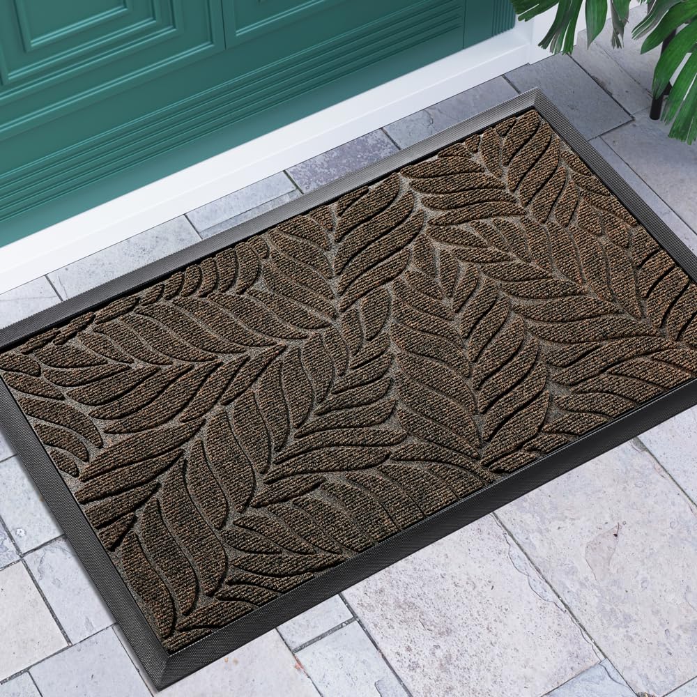 Yimobra Front Door Mat Outdoor Indoor, Heavy Duty Non Slip Welcome Mats for Outdoor, Easy Clean Outside Doormats for Outdoor Ent