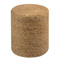 Wimarsbon Natural Seagrass Foot Stool, Hand Weaving Round Ottoman, for Living Room, Outdoor Seat (Natural)