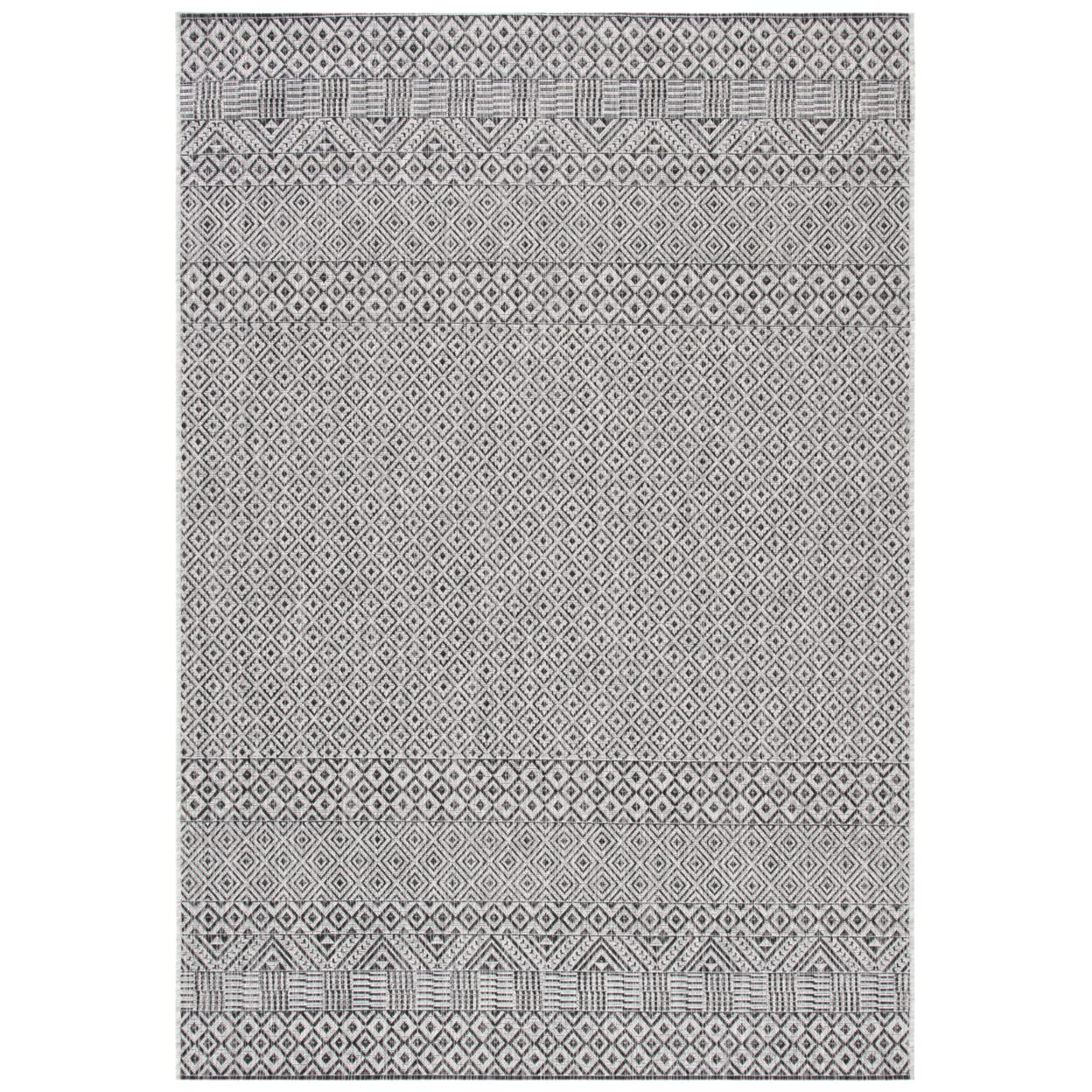 SAFAVIEH Courtyard Collection 2 x 37 Grey/Black CY8235 Indoor/ Outside Waterproof Easy cleansingPatio Backyard Mudroom Accent 