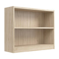 Bush Furniture Universal Small 2 Shelf Bookcase in Natural Elm, Low Storage and Display Bookshelf for Home Office or Living Room