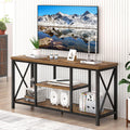 EXCEFUR TV Stand for Televisions up to 55 Inch, Modern Entertainment Center with Storage, Industrial Media TV Console Table for 