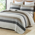 PANGUSHAN 100% Cotton Quilt Set Queen Size, Patchwork Queen Quilt Bedding Set Bedspreads, Farmhouse Lightweight Comforter Revers