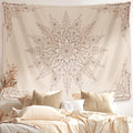 Damanse Floral Bohemian Tapestry-Flower Aesthetic Tapestry-Hippie Wall Hanging Boho Tapestry-Small Mandala Room Decor-Tapestries