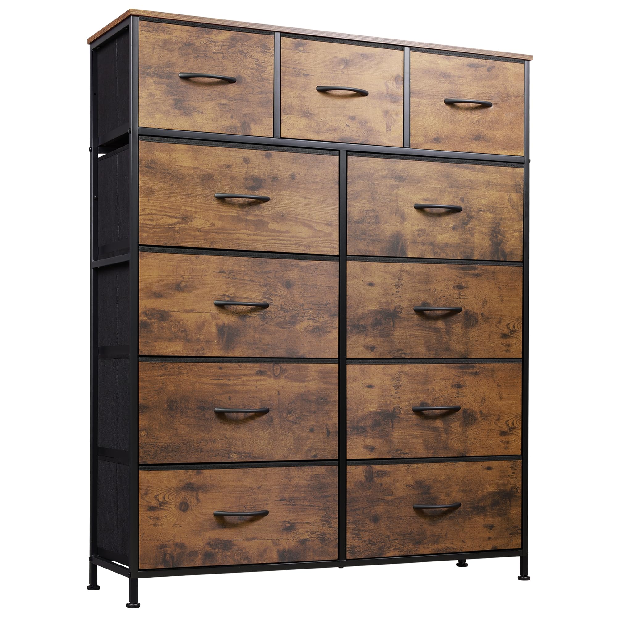 WLIVE Tall Dresser for Bedroom, Fabric Dresser Storage Tower, Dresser & Chest of Drawers Organizer Unit with 11 Drawers, Storage