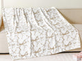Buryeah Beige Bow Throw Blanket Preppy Blanket Coquette 50  x 60  Flannel Soft Cute Bow Decor Lightweight Aesthetic Plush Room D