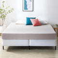 ZINUS No Assembly Metal Box Spring / 9 Inch White Mattress Foundation / Sturdy Metal Structure, Split King, Off-white