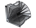 EasyPAG Desk File Organizer, 6-Section Vertical File Folder Holder Stand, Fan-Shaped Metal Rack File Sorter for Office Classroom