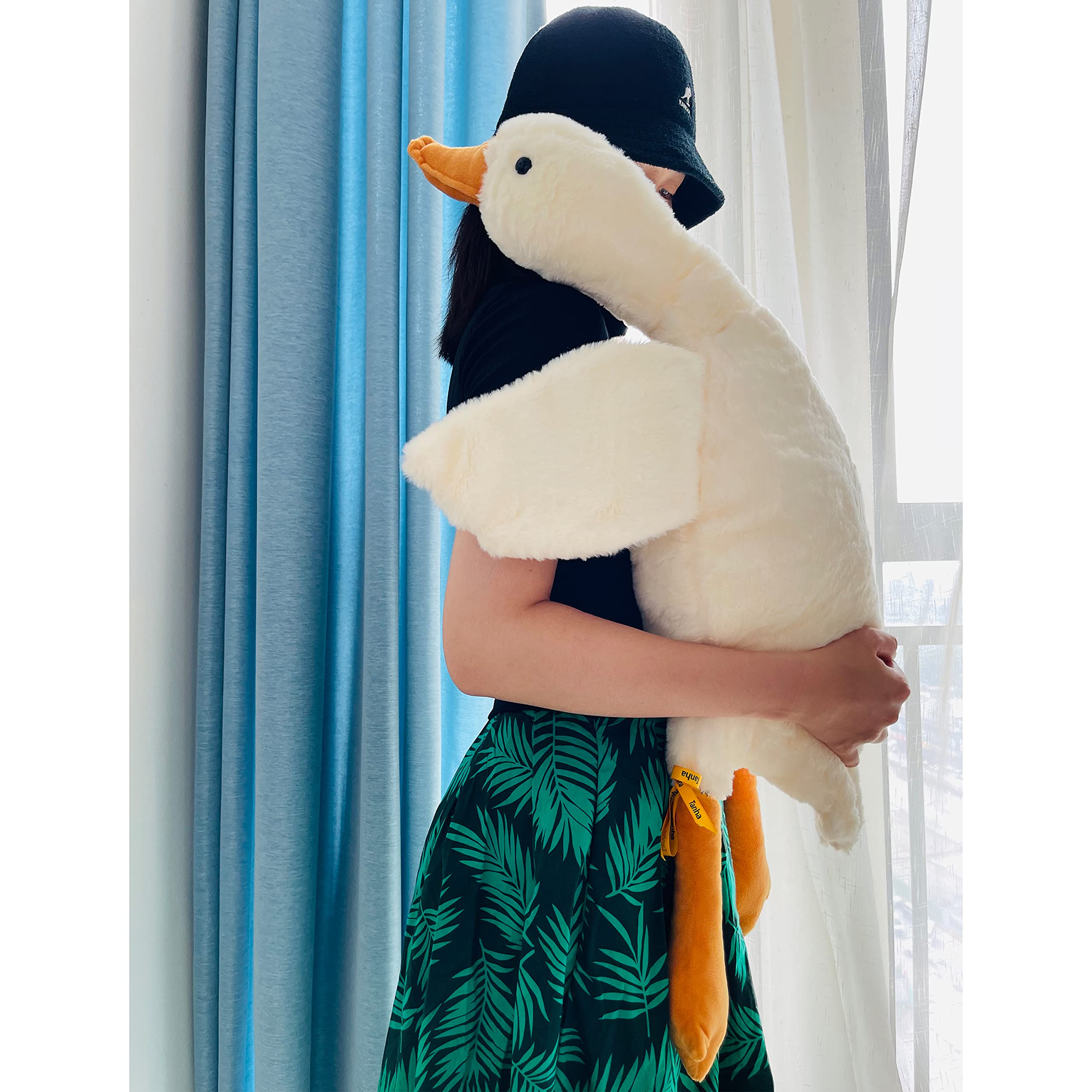 Tanha Goose Plush, Goose Stuffed Animal, White Stuffed Goose, Soft and Cute Duck Plush Gift for Kids and Adults(35 inch, 90cm)