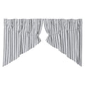 VHC Brands, Sawyer Mill Ticking Stripe Prairie Swag, Black, 36x36x18, Set of 2